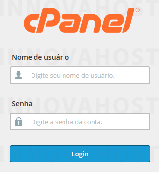 Tela de login cPanel